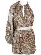 Roberto Cavalli Python Print One Sleeve Dress - Brown