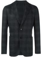 Pal Zileri Checked Blazer, Men's, Size: 52, Black, Wool/cupro