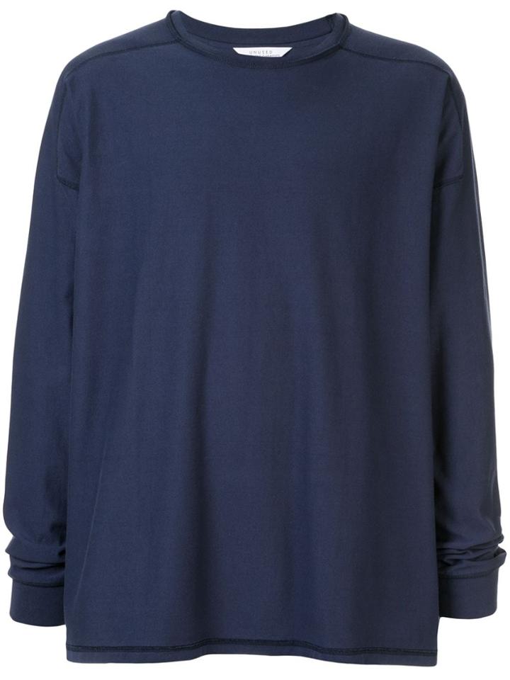 Unused Oversized Crew Neck Sweatshirt - Blue
