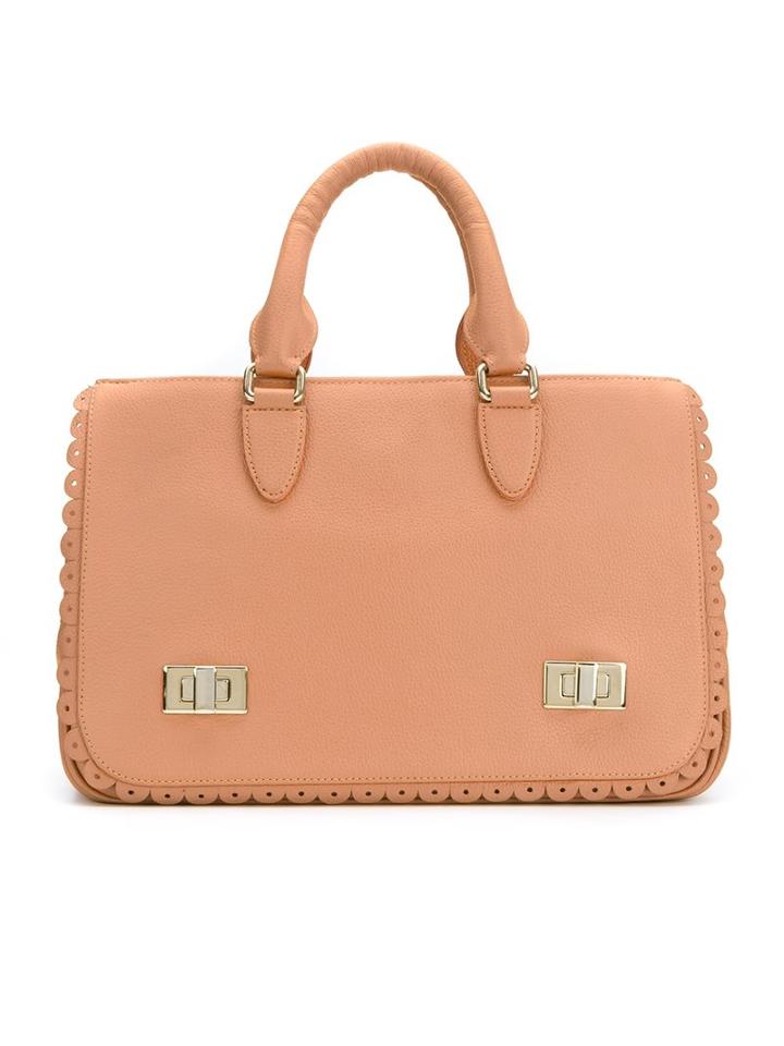 Sarah Chofakian Leather Bag, Women's, Yellow/orange