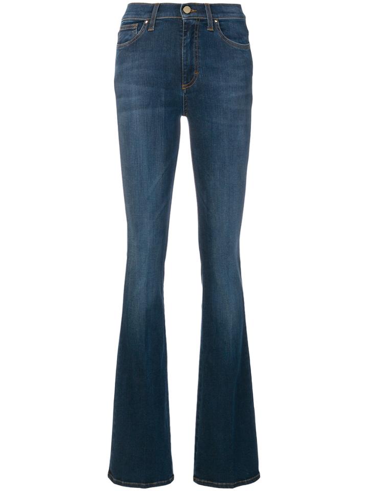 Les Copains Flared Denim Trousers - Blue