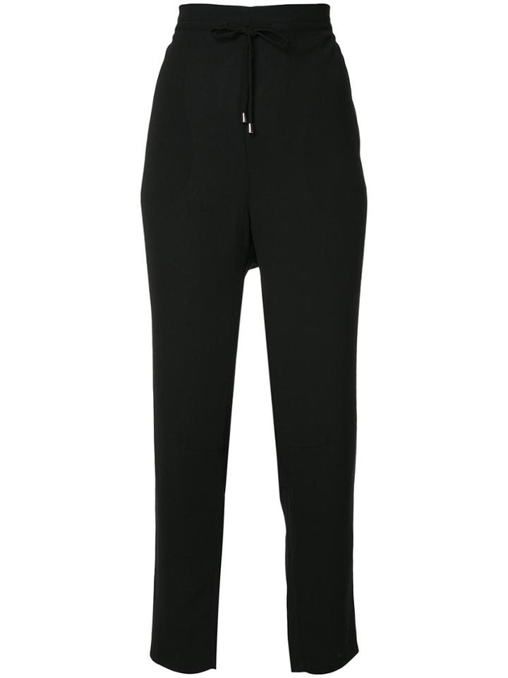 Mads N0rgaard Drawstring Tapered Trousers - Black