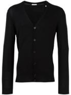 Paolo Pecora V-neck Cardigan, Men's, Size: Xxl, Black, Wool
