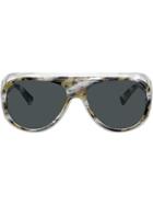 Alain Mikli Marble Oversized Sunglasses - Brown