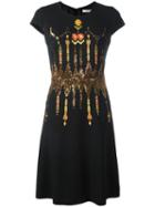 Etro Embroidered Flared Dress, Women's, Size: 42, Black, Viscose/acetate/spandex/elastane/polyester