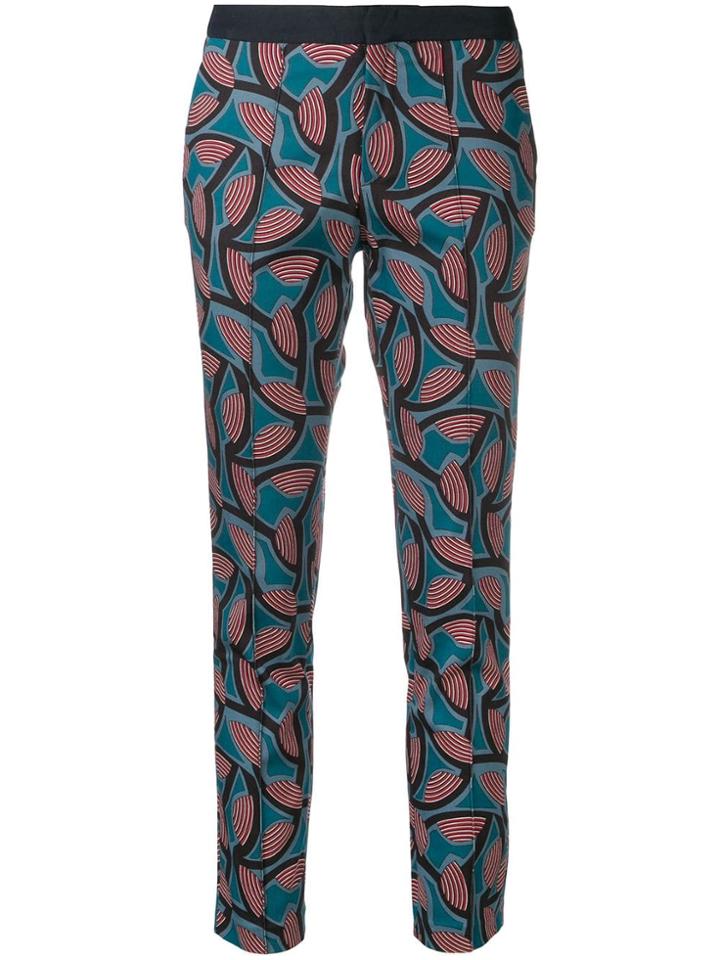 Chloe Stora Priscille Printed Trousers - Blue