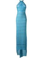 Missoni Long Knit Dress, Women's, Size: 40, Blue, Viscose