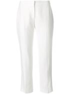 Alexander Mcqueen Cropped Tailored Trousers - White