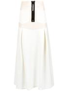 Andrea Bogosian Panelled Midi Skirt - White