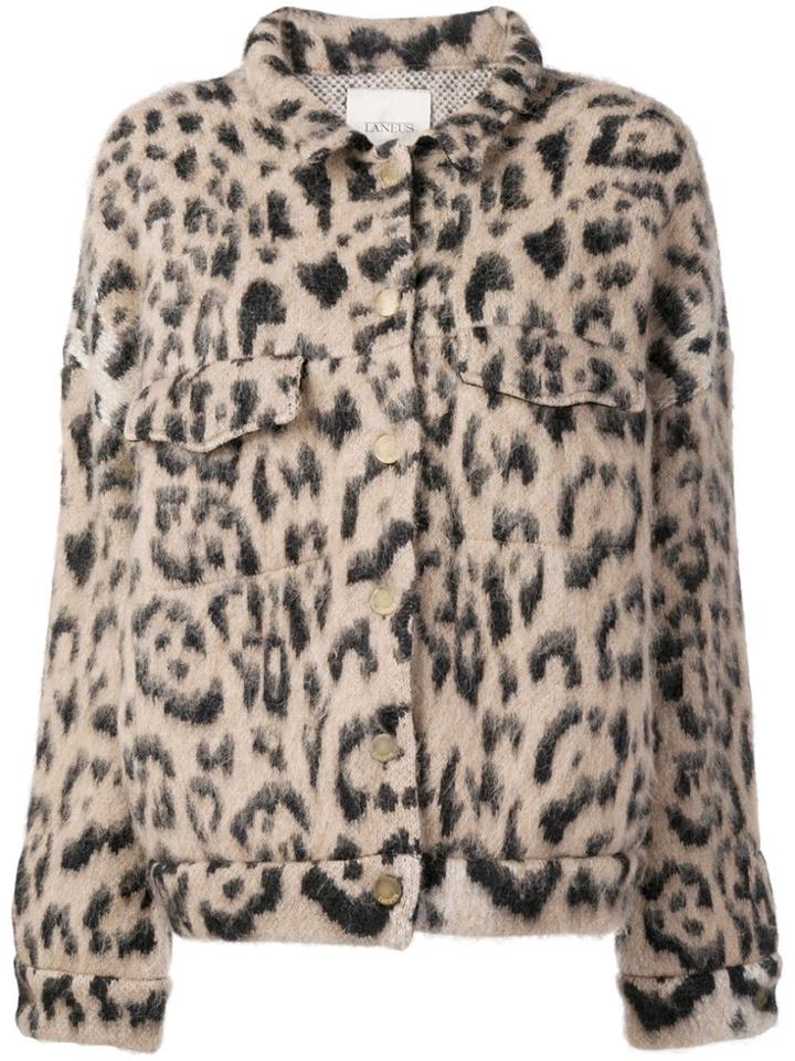 Laneus Leopard Short Jacket - Neutrals
