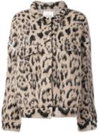 Laneus Leopard Short Jacket - Neutrals