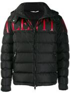 Valentino Logo Down Jacket - Black