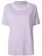 Tu Es Mon Trésor Embellished Short-sleeve T-shirt - Purple