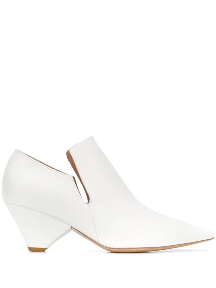 Christian Wijnants Akira Cut-out Ankle Boots - White