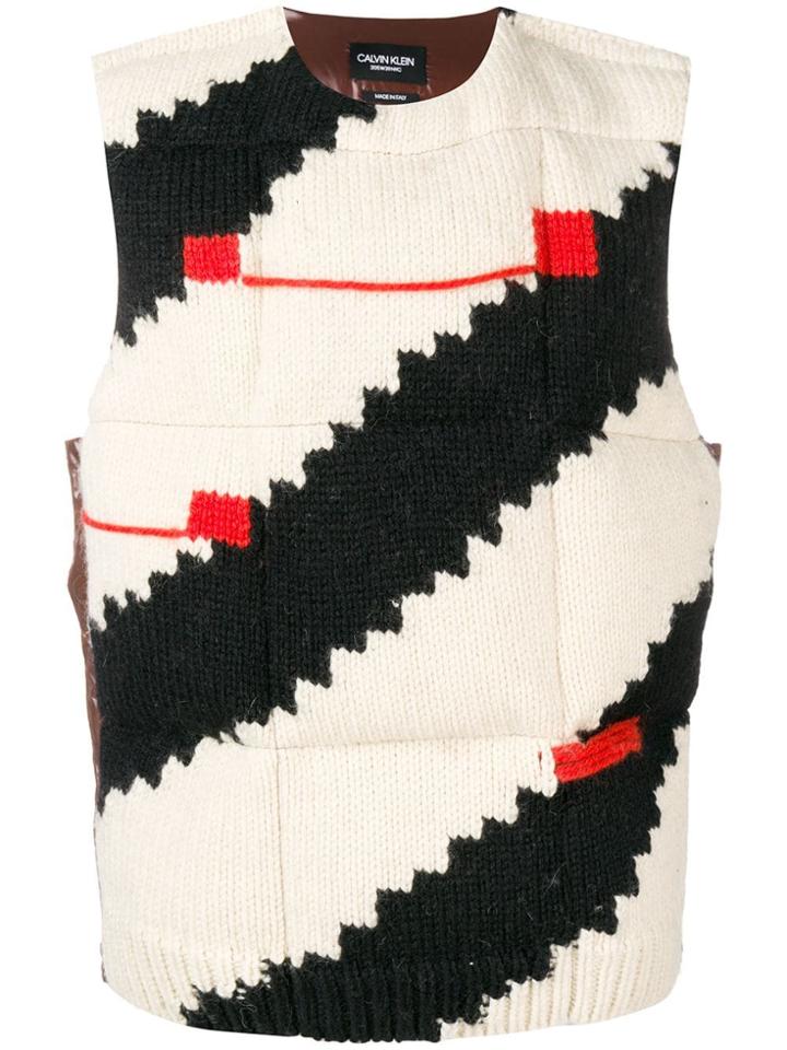 Calvin Klein 205w39nyc Knitted Padded Gilet - Black