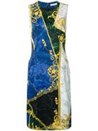 Versace Collection Marble Print Dress - Blue