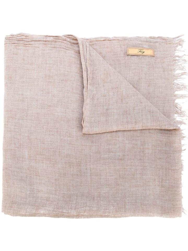 Fay Fringe Scarf, Adult Unisex, Nude/neutrals, Viscose/cashmere