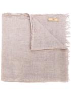 Fay Fringe Scarf, Adult Unisex, Nude/neutrals, Viscose/cashmere