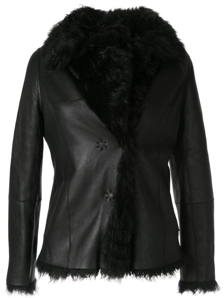 Paule Ka Thick Shag Lined Jacket - Black