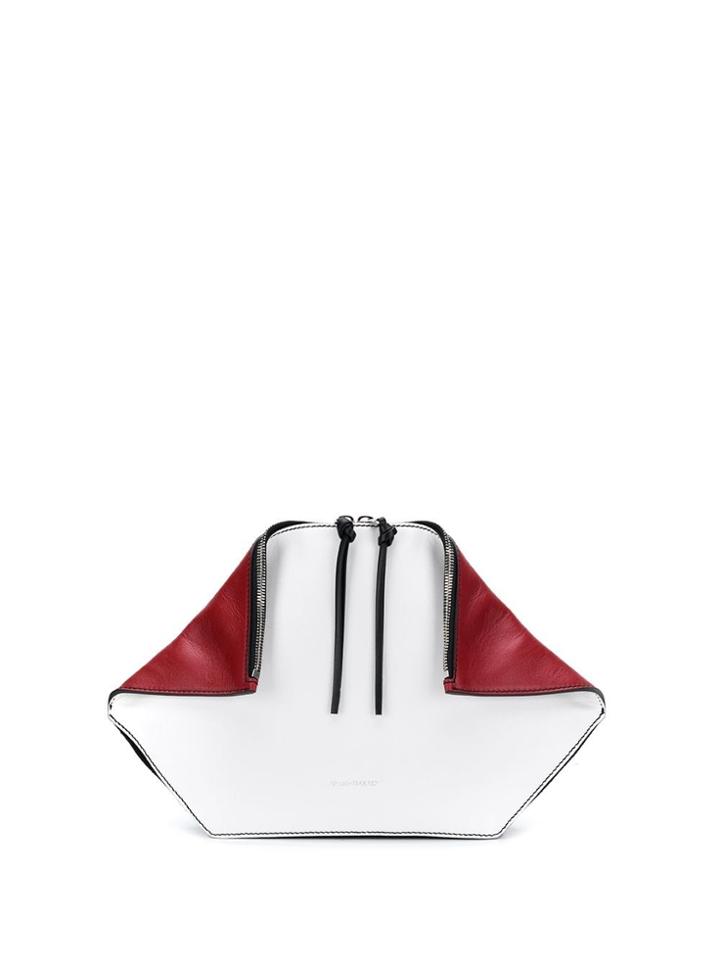 Alexander Mcqueen Double Zip Clutch - White