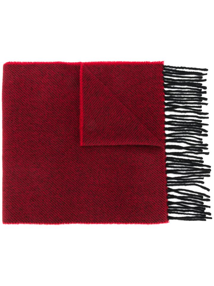 Ps By Paul Smith Woven Stripe Scarf - Red