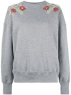 Alexander Mcqueen Embellished Sweatshirt, Women's, Size: 42, Grey, Cotton