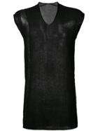Label Under Construction Arched Ladder Stitch Tunic - Black