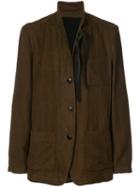 Ann Demeulemeester - Classic Fitted Blazer - Men - Cotton/linen/flax/rayon/wool - Xl, Brown, Cotton/linen/flax/rayon/wool