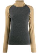 Givenchy Contrasting Sleeve Jumper - Grey