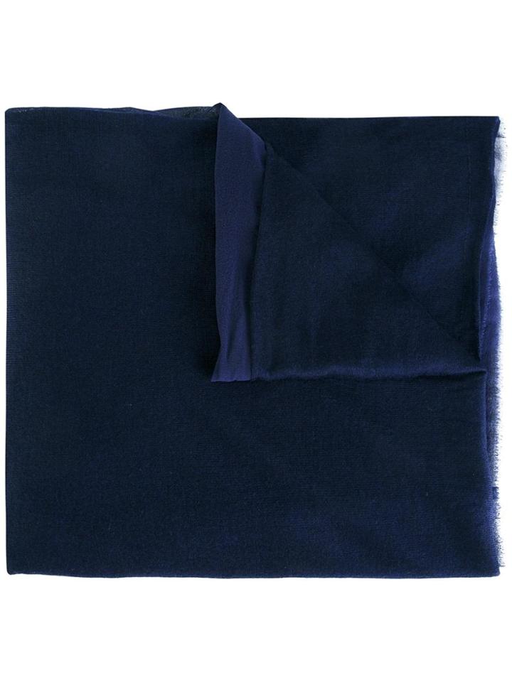 Kristensen Du Nord Frayed Edge Scarf - Blue