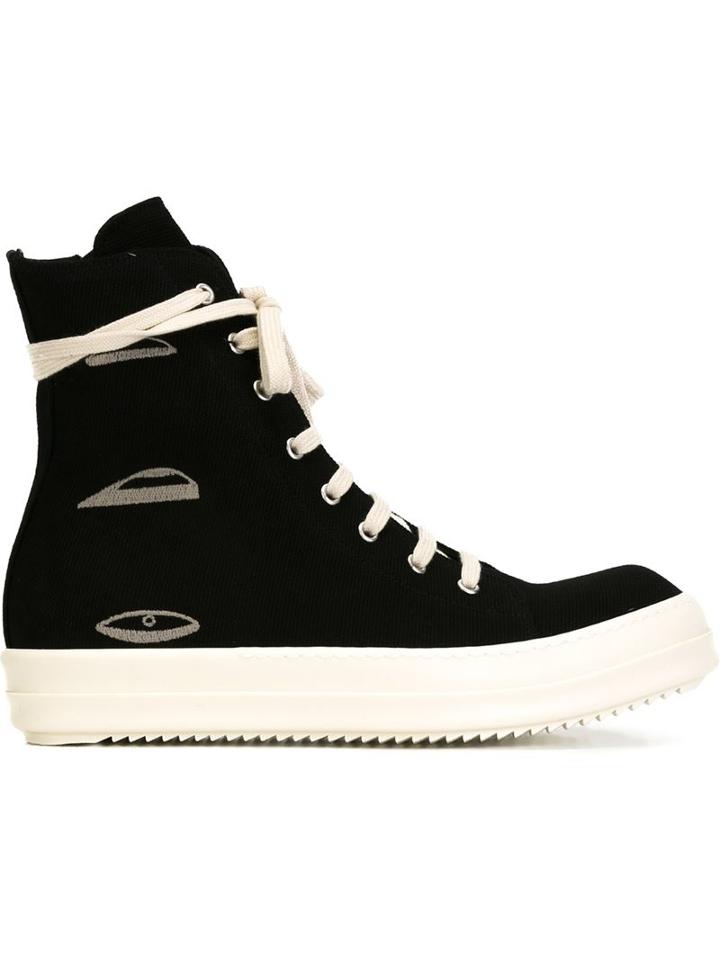 Rick Owens Drkshdw Cyclops Hi-top Sneakers, Men's, Size: 45, Black, Canvas/rubber