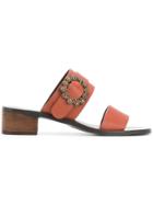See By Chloé Crystal Buckle Sandals - Brown