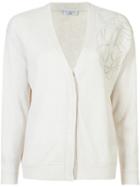 Brunello Cucinelli V-neck Cardigan, Women's, Size: Medium, White, Cashmere