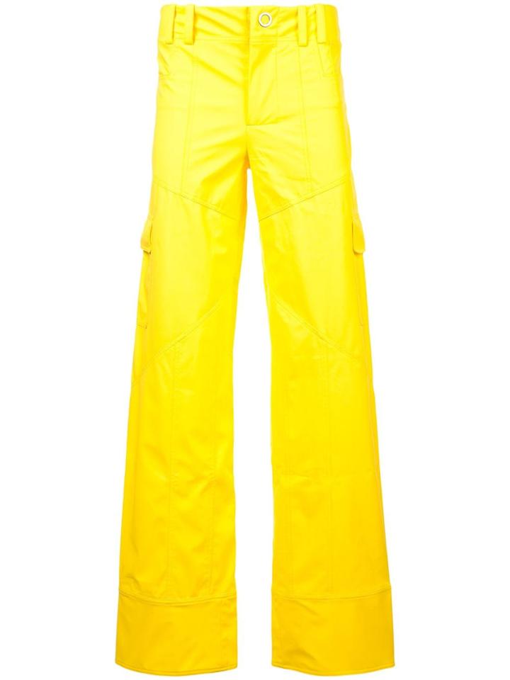 Angus Chiang Paneled Trousers - Yellow & Orange