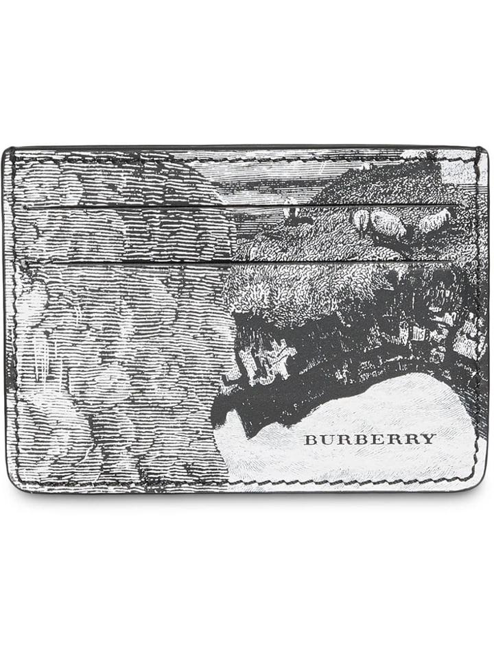 Burberry Dreamscape Print Leather Card Case - Black