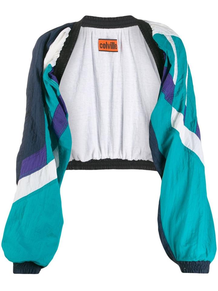 Colville Colour-block Sleeve Jacket - Green