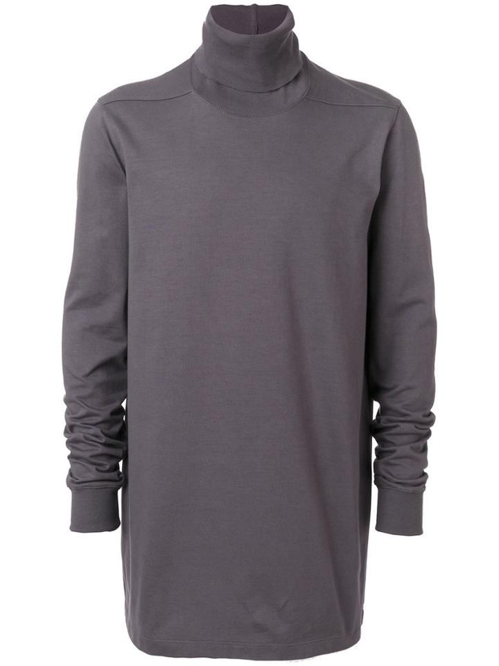 Rick Owens Roll Neck T-shirt - Grey