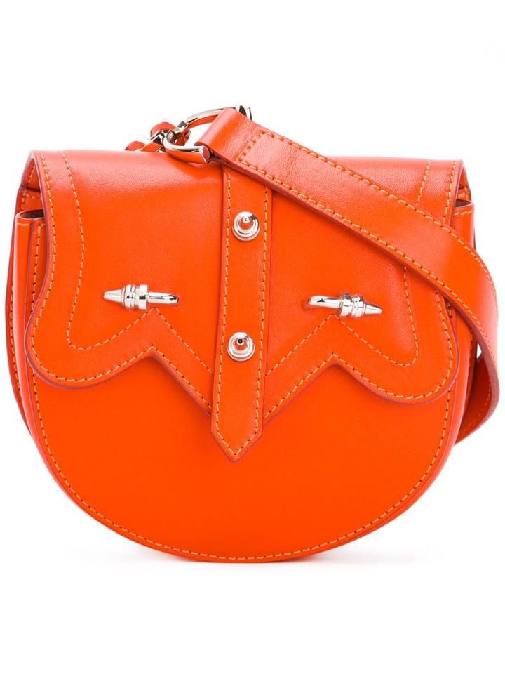 Okhtein - Dome Belt Bag - Women - Leather - One Size, Women's, Yellow/orange, Leather