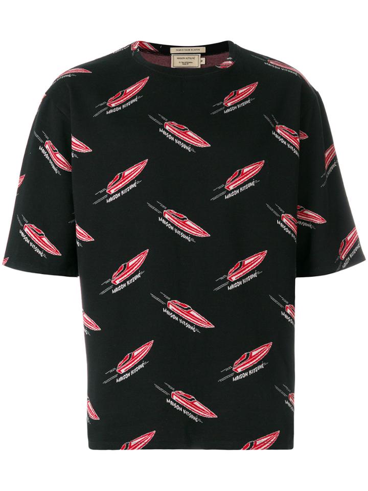 Maison Kitsuné Printed T-shirt - Black
