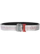 Off-white Colour Accent Industrial Belt - Silver