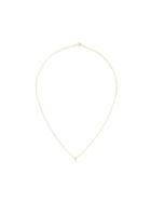 Natalie Marie 9kt Yellow Gold Tiny Amethyst Baguette Pendant Necklace