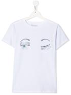 Chiara Ferragni Kids Flirting Eyes T-shirt - White