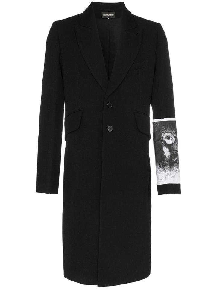 Ann Demeulemeester Patch Lainecotton Coat - Black