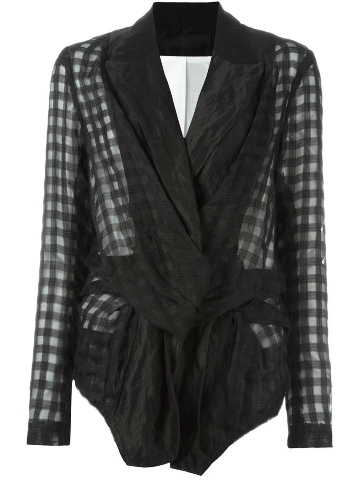 Marc Le Bihan Deconstructed Checked Blazer