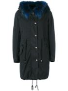 History Repeats Detachable Collar Parka Coat - Blue