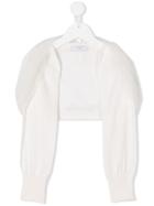Monnalisa Teen Embellished Knitted Bolero - White