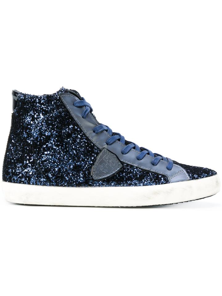 Philippe Model Lens Sneakers With Glitter - Pink & Purple