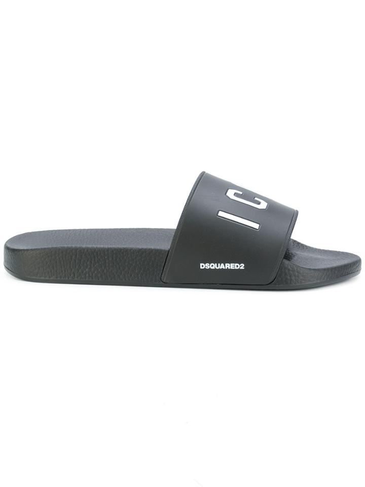 Dsquared2 Icon Pool Slides - Black