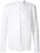 Transit Mandarin Collar Shirt, Men's, Size: S, White, Linen/flax