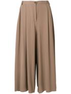 Dusan Pleated Wide-leg Trousers - Brown